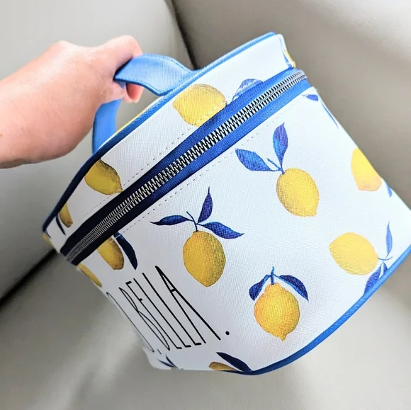 🍋 Rae Dunn Lemon CIAO BELLA Travel Cosmetic Bag n💙 - Picture 4 of 5